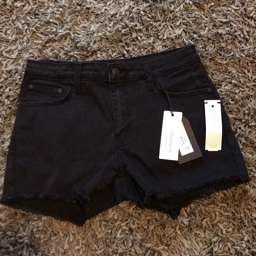 NWT! Black denim shorts